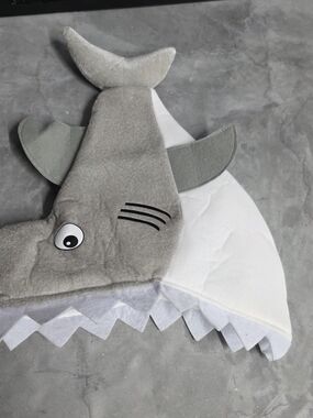 Grey & White Shark Hat